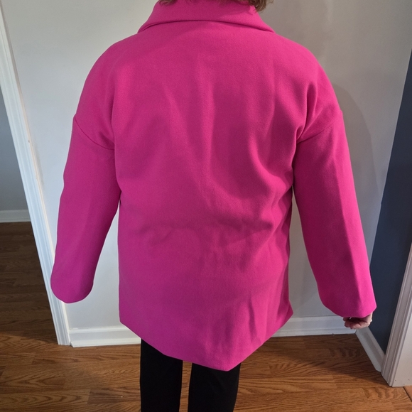 She + Sky MAGENTA Peacoat Size Large - Picture 10 of 10